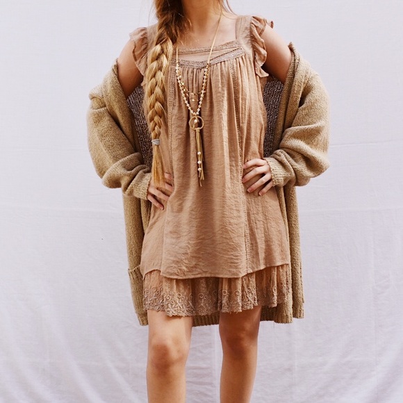 Blu Pepper Dresses & Skirts - 3/$20 Blu Pepper Lace-Trim Tank Dress